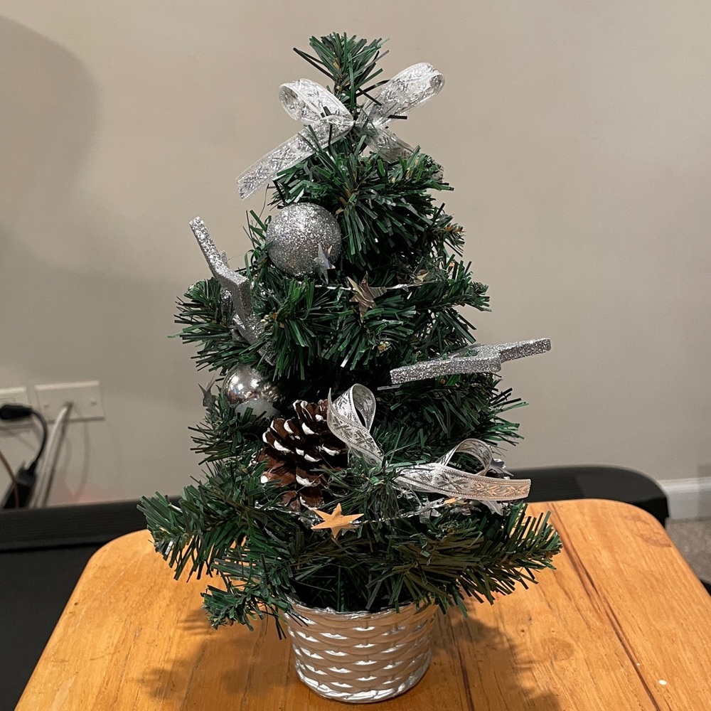 Silver Holiday Mini Tree